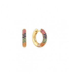 Ania  Haie Pop Charms - Oorringen met klapsluiting - Zilver / 14kt GP - Zirkonia - 3230165