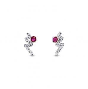 Spark ZIG ZAG Earrings Fuchsia - 3230229