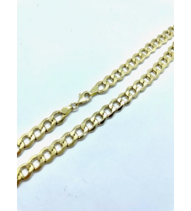 Goud collier geslepen gourmet 7 mm 60 cm - 3230242