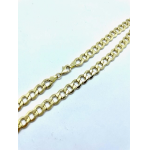 Goud collier geslepen gourmet 7 mm 60 cm - 3230242