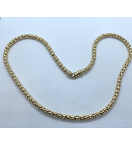 Goud collier popcorn 4.2 mm 45 cm - 3230243