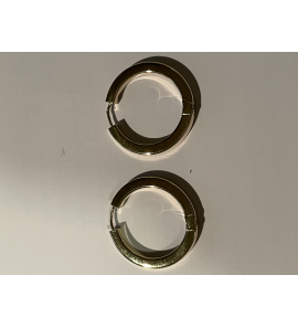 Goud klapcreolen vierkantebuis 3 mm 29 mm - 3230249
