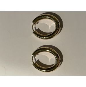 Goud klapcreolen ovaal 4 mm 19x22 mm - 3230250