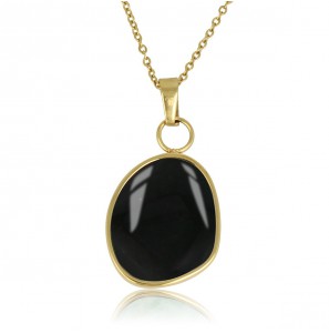 My Bendel ketting i.c.m. grote  onyx hanger 42+5 cm - 3230305