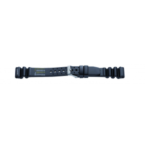 Horlogeband kunststof "duiker" PU zwart 24-26 mm - 3230352