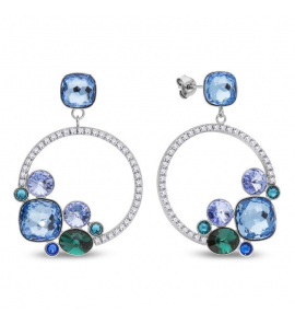 Spark KALEIDOSCOPE Earrings Aquamarine, Emerald, L. Sapphire, Capri Blue, Blue Zircon - 3230365