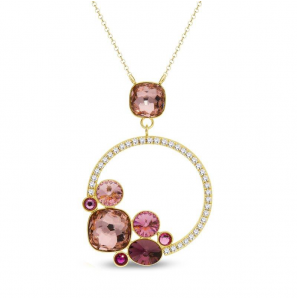 Spark KALEIDOSCOPE gilded Necklace Vintage Rose, Amethyst, Rose, L. Rose, Fuchsia - 3230366