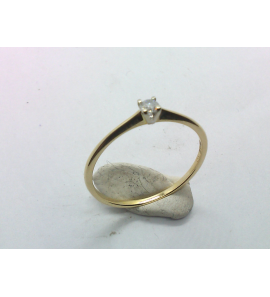 Goud dames ring met diam-bril. 0,09 ct. WE/SI - 3230642