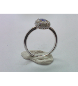 Goud dames ring met 0.55 ct. WE-P2 en Blauw saffier 0.45 ct. - 3230644