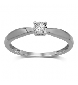 Wit Goud dames ring met 0.03 ct. WE-SI - 3230648