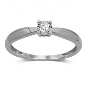 Wit Goud dames ring met 0.03 ct. WE-SI - 3230648