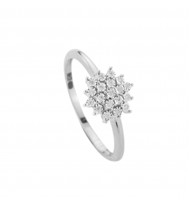 Wit Goud dames ring antourage met 0.06 ct. WE-SI - 3230650