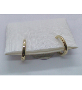 Goud klap oorringen 11x1.8 mm - 3230672