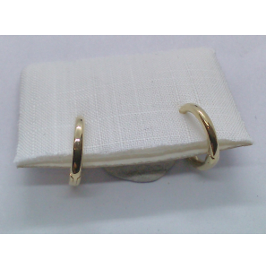 Goud klap oorringen 11x1.8 mm - 3230672