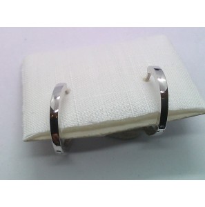 Wit Goud klap oorringen 13.5x1.6 mm - 3230677