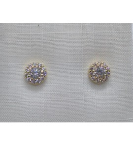 Goud oorknop antourage zirkonia 5.5 mm - 3230683