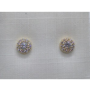 Goud oorknop antourage zirkonia 5.5 mm - 3230683