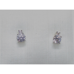 Goud oorknop met zirkonia - 3230690