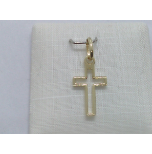 Goud hanger kruisje open  14x9 mm - 3230712