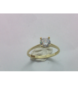 Goud dames ring 4p zirk.5 mm - 3230719