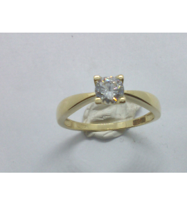 Goud dames ring 4p zirk.5 mm - 3230720