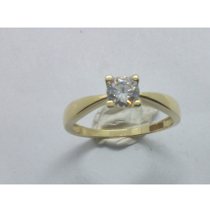 Goud dames ring 4p zirk.5 mm - 3230720