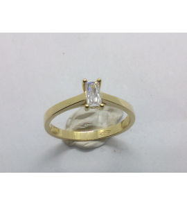 Goud dames ring 4p zirk. bag. - 3230722