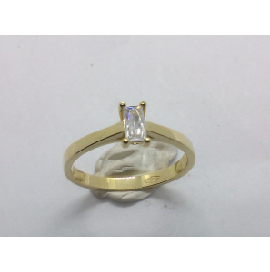 Goud dames ring 4p zirk. bag. - 3230722