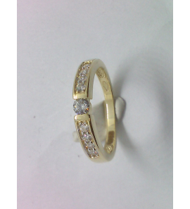 Goud dames ring met zirkonia - 3230727