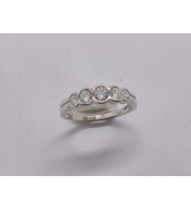 Wit Goud dames ring met zirkonia - 3230732