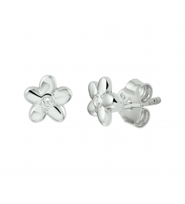 oorknoppen bloem zirkonia - 3230763