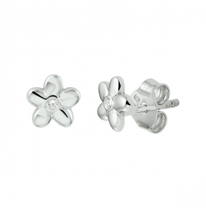 oorknoppen bloem zirkonia - 3230763