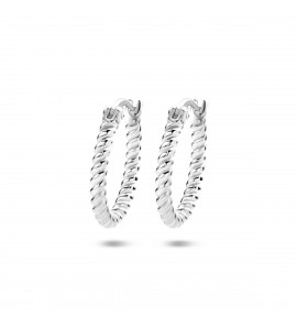 Zilver oorringen gedraaid - 3230791