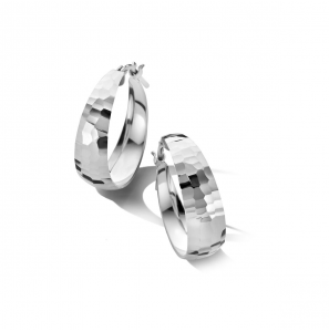 Zilver oorringen gediamanteerd 7,0 mm - 3230802