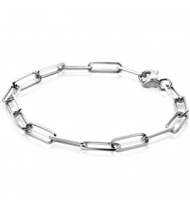 ZINZI zilveren paperclip schakel armband 5mm breed 19cm ZIA2207 - 3230854