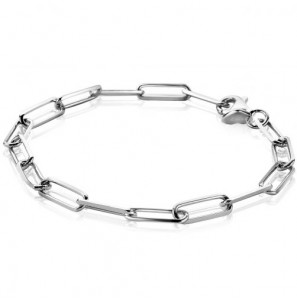 ZINZI zilveren paperclip schakel armband 5mm breed 19cm ZIA2207 - 3230854