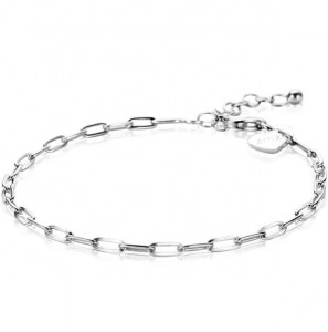 ZINZI zilveren armband paperclip schakel 2,5mm breed 17-20cm ZIA2150 - 3230855
