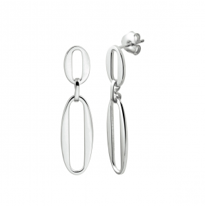 Zilver oorhangers paperclip - 3230870