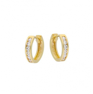 Klapoorringen Zirkonia 11x2.5 mm 585 - 3230916