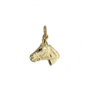 Goud hanger/bedel Paardenhoofd 585 - 3230919