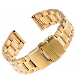 Horlogeband metaal massief  goud 18 mm - 3230956