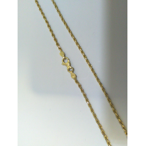 Goud koord collier 1.75 mm 53 cm - 3240008