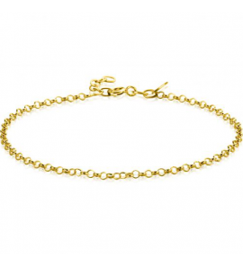 ZINZI Gold 14 krt gouden jasseron armband 2,2mm breed 18-20cm ZGA441 - 3240018