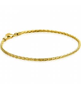 ZINZI Gold 14 krt gouden armband met elegante vossenstaart schakels van 2mm breed 19cm ZGA459 - 3240022