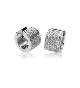 MY iMenso ArTiZr earring "cz-10mm" (925/rhod-plated) - 3240073