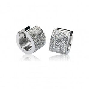 MY iMenso ArTiZr earring "cz-10mm" (925/rhod-plated) - 3240073