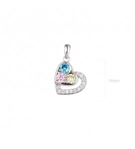 MY iMenso ODM "Cuori pastello" pendant (925/rhod-plated) - 3240075