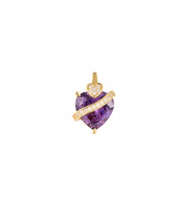 MY iMenso ODM "Amethyst Heart & Ribbon 16mm" (925/0,5Mgold-plated) - 3240081