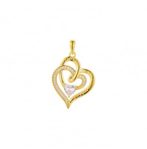 MY iMenso ODM "double Heart love moon 25mm" (925/0,5Mgold-plated) - 3240088