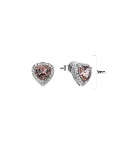 MY iMenso ODM "Morganite heart" earring (925/rhod-plated) - 3240090